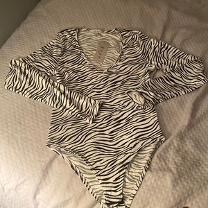 NWT Zebra print bodysuit size S